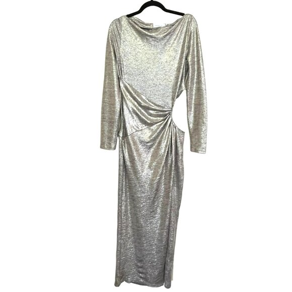 Revolve $280 Significant Other Chloe Gold Maxi Dress Formal Cut out Sz 10 NWT - Picture 6 of 12